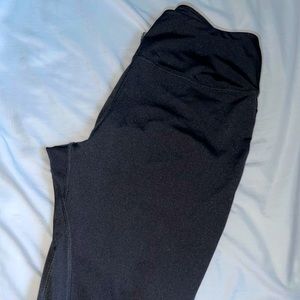 Black with green at the bottom leggings